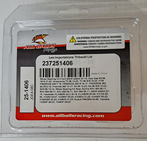 All Balls Front Wheel Bearing Kit