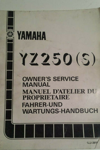 1986 YZ250 S SERVICE MANUAL 1LU-28199-80