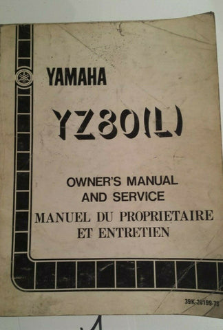 YAMAHA YZ 80 (L) MANUAL, OEM 39K-28199-75