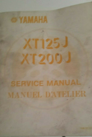 YAMAHA XT125J / XT200J SERVICE MANUAL OEM YAMAHA 15W-28197-70