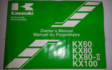 KAWASAKI KX 60,KX80,KX100 OWNERS MANUAL
