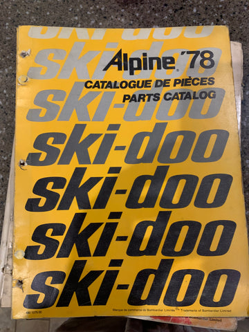 1978 Skidoo Alpine Parts Catalog