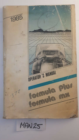 Formula Plus, Formula MX Operators Manual