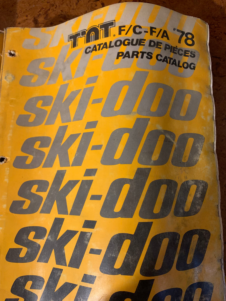 1978 Skidoo TNT Parts Catalog Oshawa Cycle Salvage